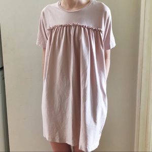 Ruffle Lavender Dress with Pockets